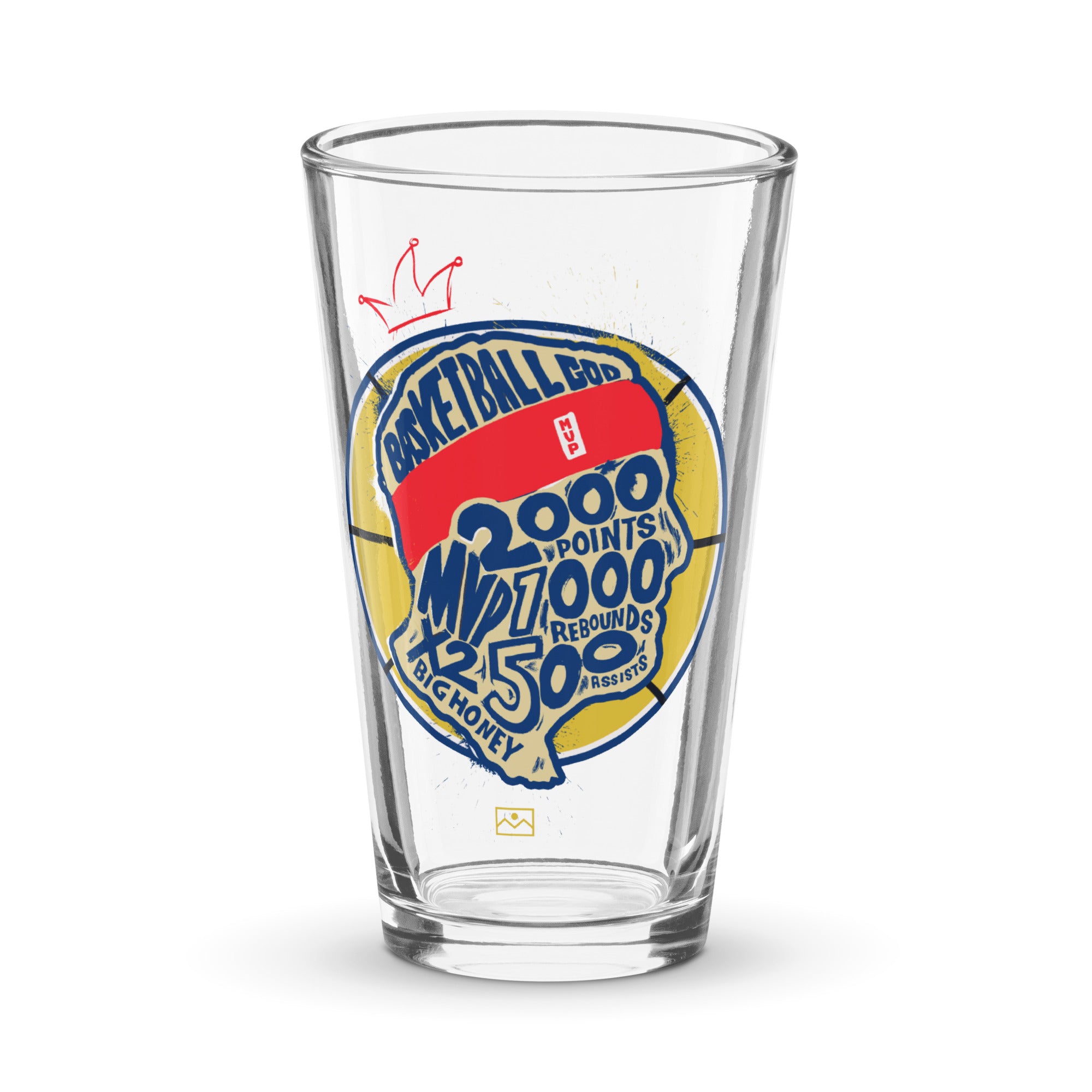 Basketball God pint glass – DNVR Locker